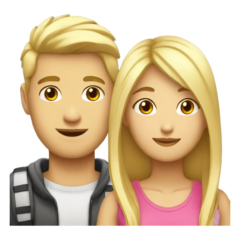 blond boyfriend asian girlfriend tourists sticker