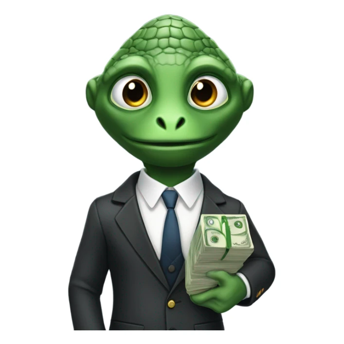 capitalist reptilian banker sticker