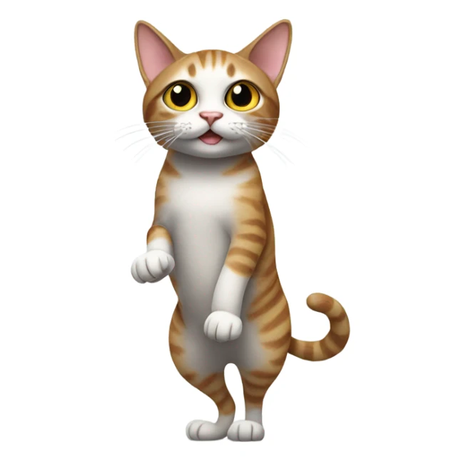 Cat on one leg sticker