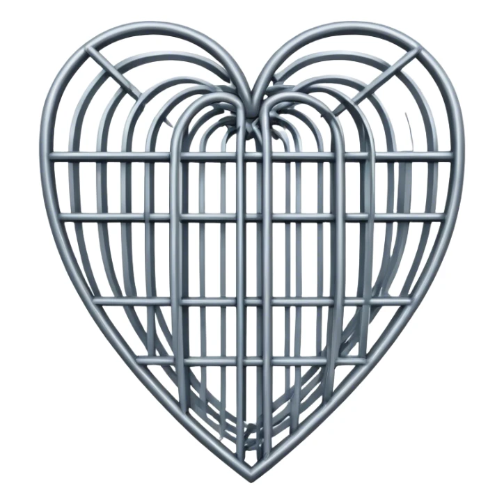 Heart made of Prison bars sticker