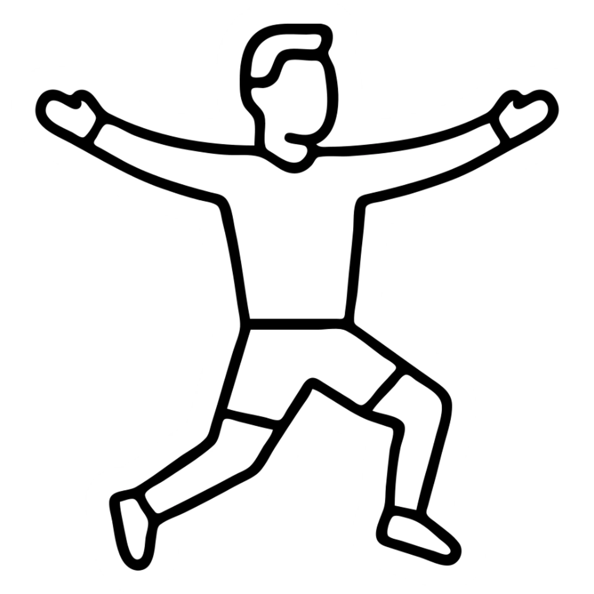 Cristiano Ronaldo with his famous 'Siuuu' celebration pose, jumping with arms out sticker