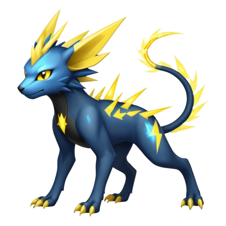 Manectric-Luxray-Draco-Fakémon-hybrid-creature (full body), 4 legs sticker