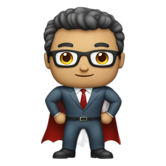 business man as a superhero full body sticker