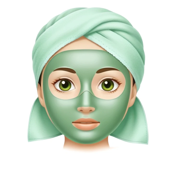 Natural spa treatment face mask sticker