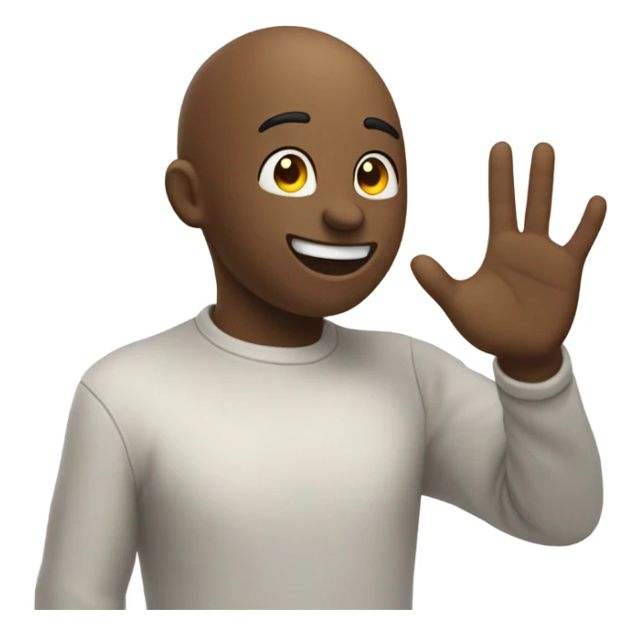 Boo man saying hi to a friend  sticker