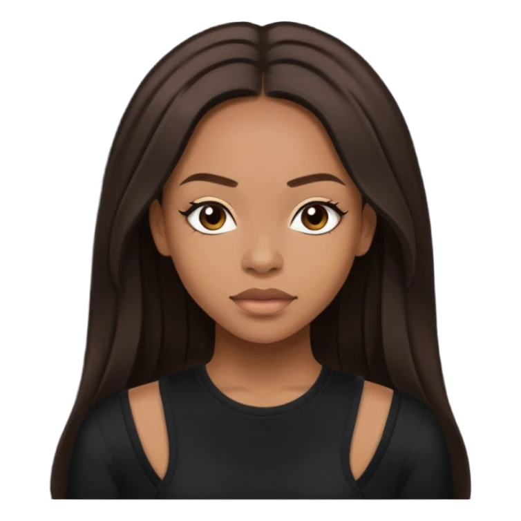 Shamari Fears-DeVoe from Blaque with long dark brown hair sticker