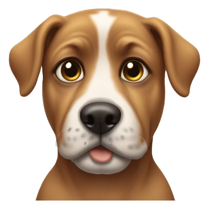 Dog with puppy eyes and tear sticker