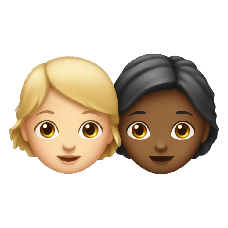 little girl and baby girl sticker