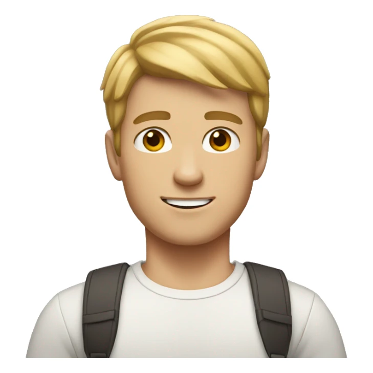 Young, white guy with short brown / blonde hair sticker