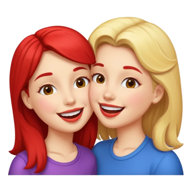 Girls kissing sticker