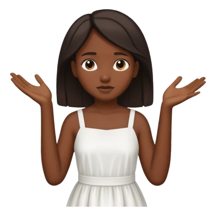 Dark skin girl asking for money with hand out sticker