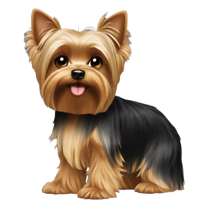 Yorkie dog with name Roni sticker