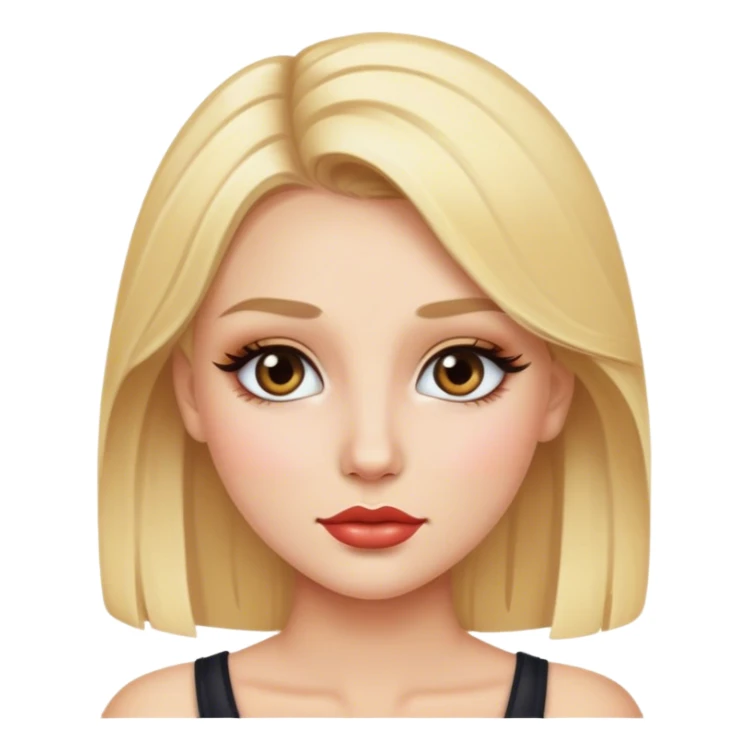 blonde girl wearing make up sticker
