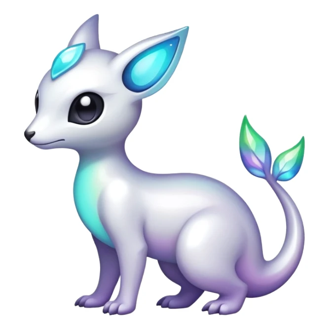  Iridescent white dark fakemon-creature  sticker