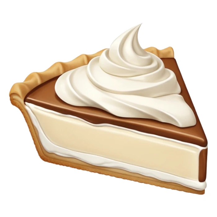 slice of cream pie, simple, clear sticker