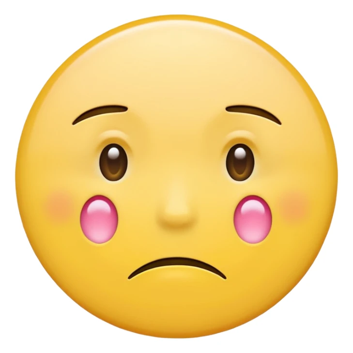 two emojis not happy stuck together no pink cheeks sticker
