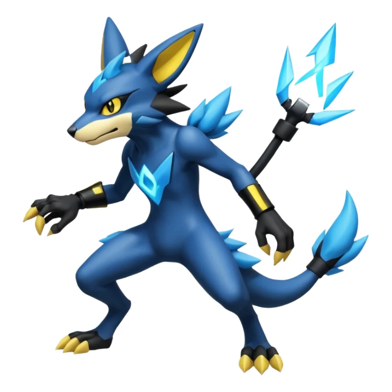 Lucario-Luxray-Fakémon-hybrid-creature (full body)  sticker