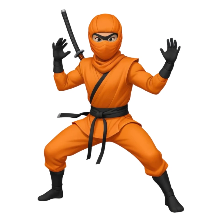 Ninja ball masked sticker