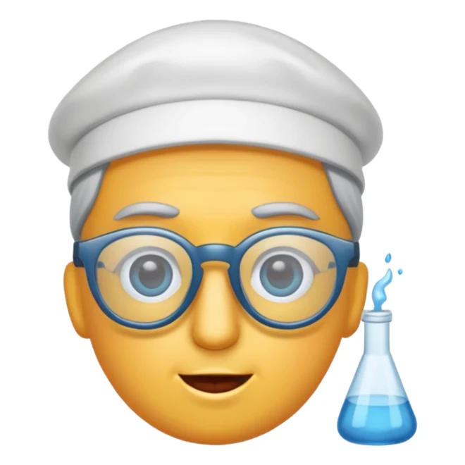 Wissenschaftler mit Brille und Blutegel auf dem Kopf sticker