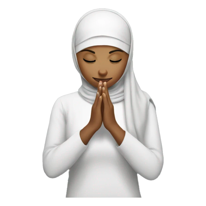 A Muslim woman performs prayer sticker