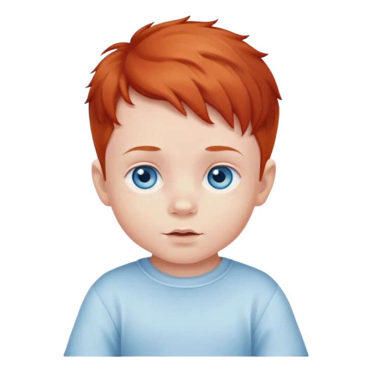 Cute redhead boy baby with blue eyes sticker
