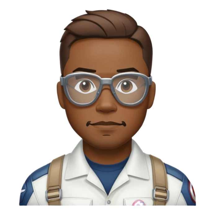 sam wilson with side-whiskers wear safety glasses from  from captain america: civil war sticker