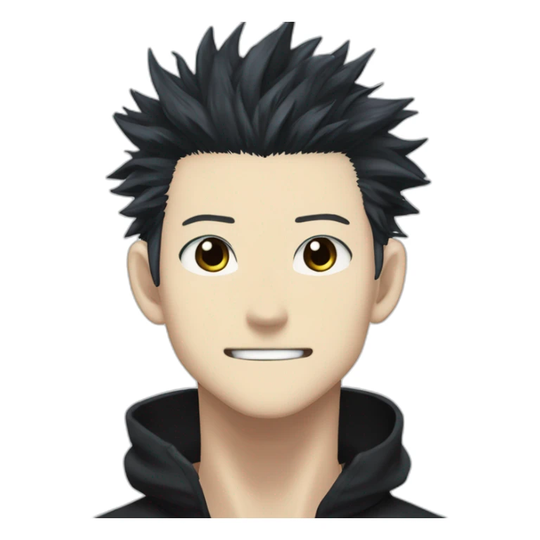 Yuuta avec les cheveux noirs jujutsu kaisen sticker