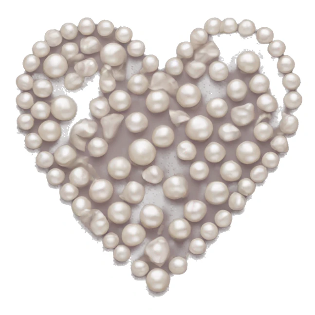 Heart outline of pearls sticker