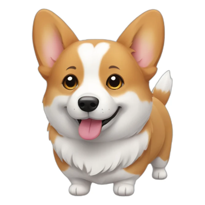 A corgi with the word love in front of them sticker