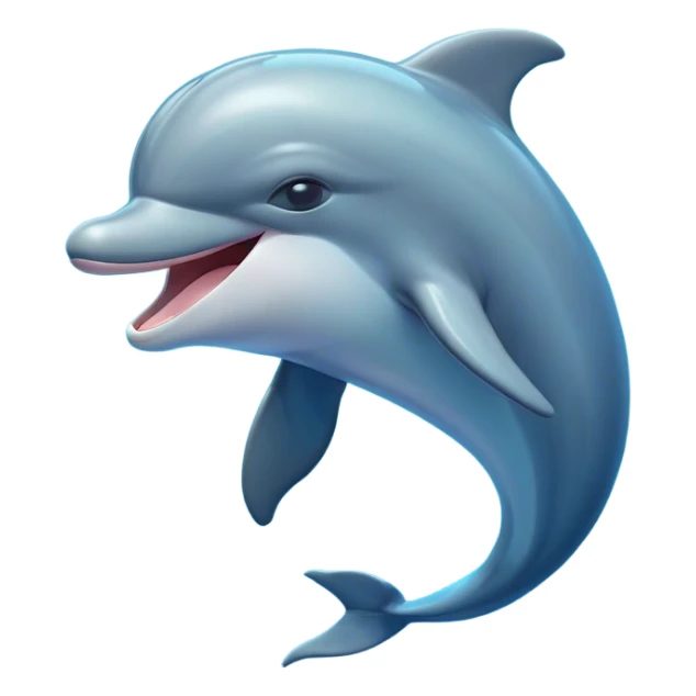 Cinematic Cute Yawning Bottlenose Dolphin Portrait Emoji, Head tilted slightly with a dramatic, wide-open yawn, showcasing a sleek, shiny glossy body with softly curved fins and drowsy, half-closed eyes, Simplified yet irresistibly adorable features, highly detailed, glowing with a soft, cozy aquatic glow, high shine, relaxed yet expressive, stylized with a hint of whimsical marine ease, soft glowing outline, capturing the essence of a drowsy yet affectionate dolphin that appears ready to stretch out and yawn its way out of the screen! sticker