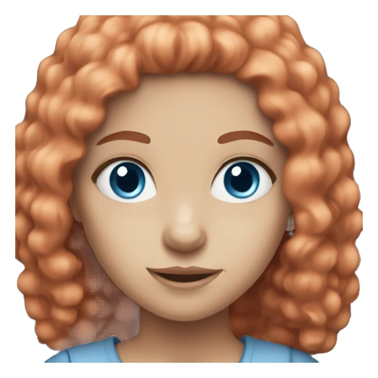 girl with red hair and blue eyes  sticker