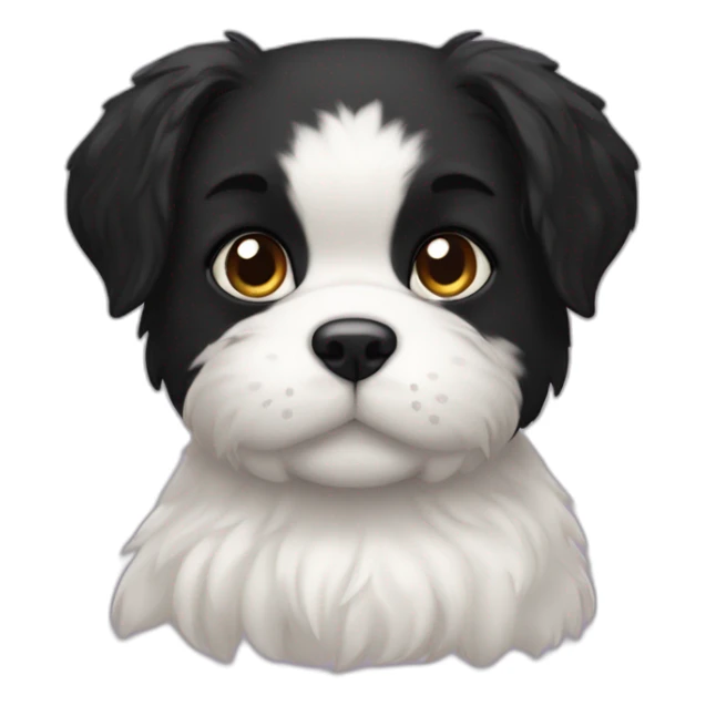 Shizu Hund schwarz mit kuschtier Katze sticker