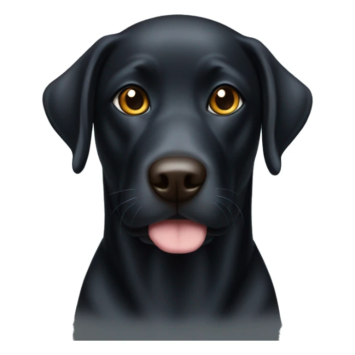 Black lab with white spot on chest one brown eye and one blue eye sticker