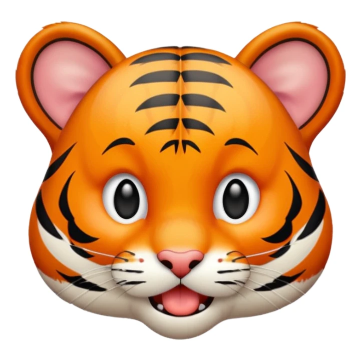 little tiger show his tongue sticker