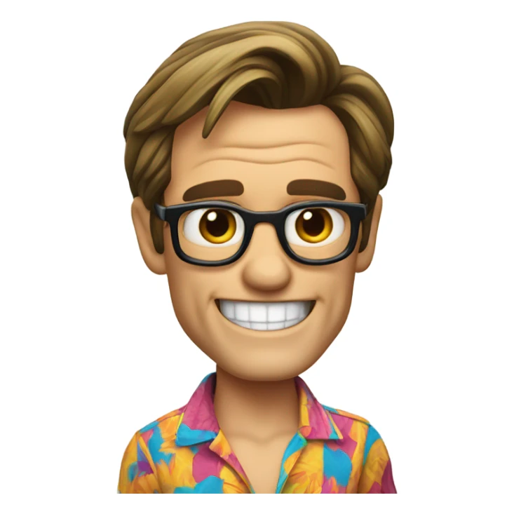 jim carrey face at the beach shirt sticker