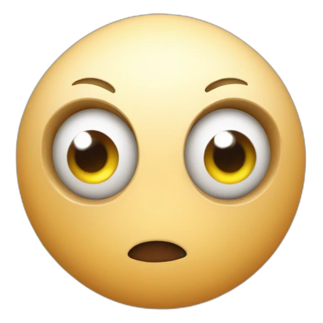 3d sphere with a cartoon confident skin texture with big kind eyes sticker