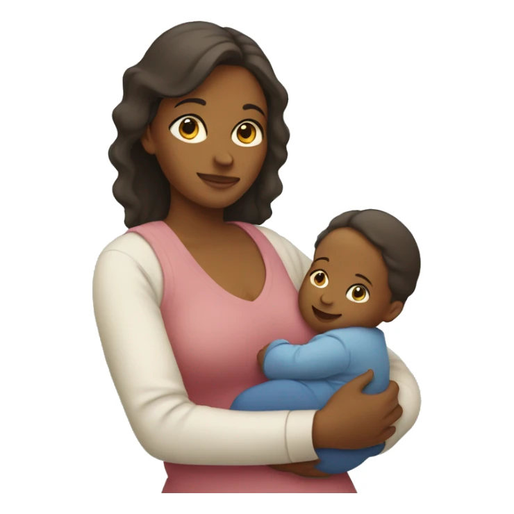mother with baby in her arms sticker