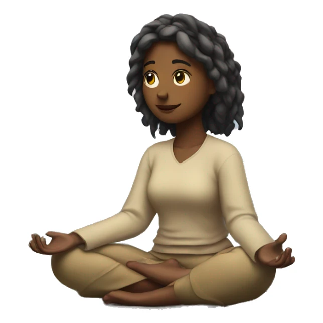 Girl have meditation in the mountains  sticker