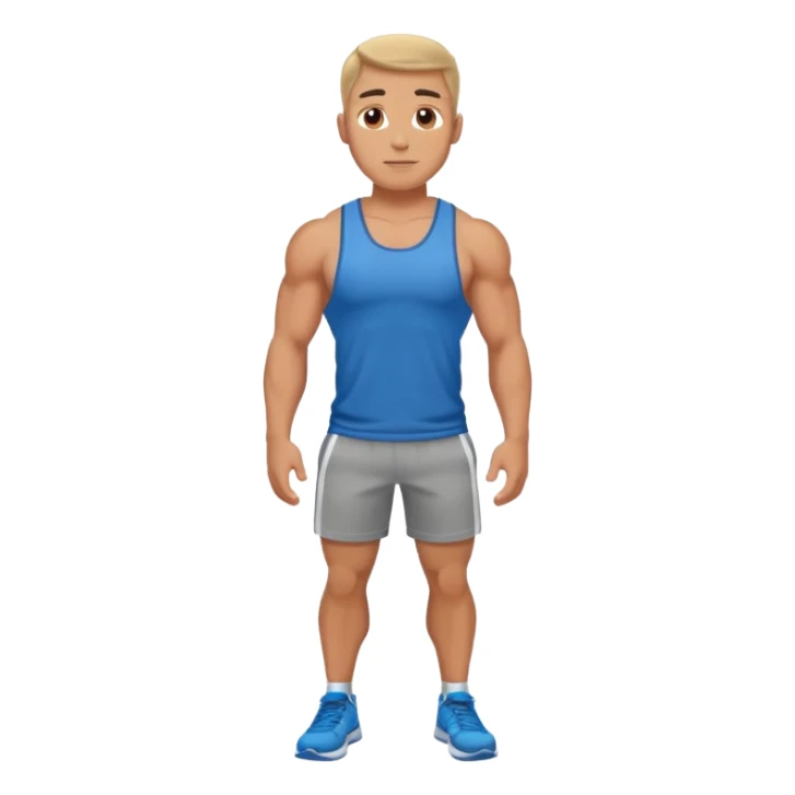 A muscle man as a personal fitness trainer sticker