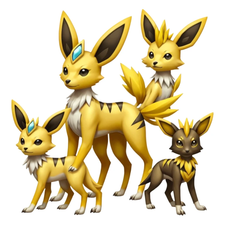 Meloetta-Renamon-Umbreon-Jolteon-Beedrill-Manectric-fusion sticker