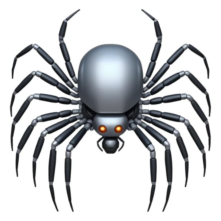 completely symetrical 4 legged robot. center square with spider leg extending from each corner sticker