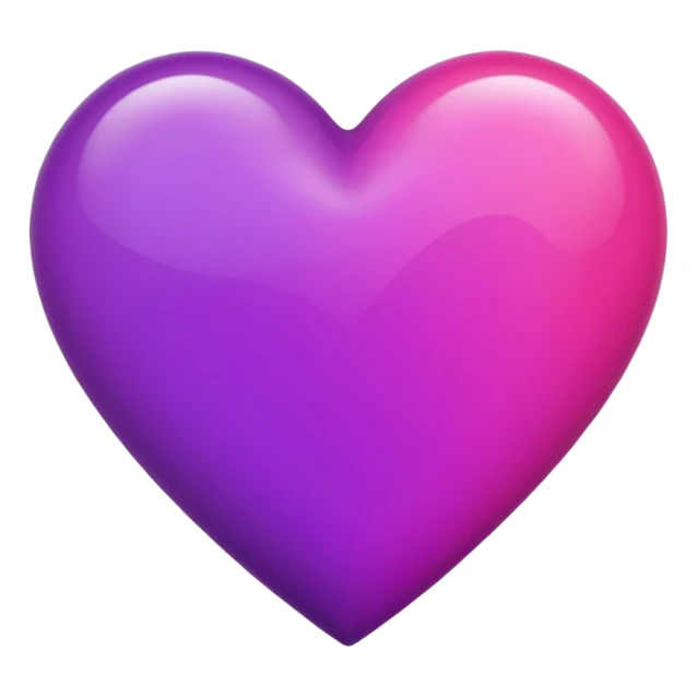 heart with purple, hot pink, amber, light green, and dark purple sticker