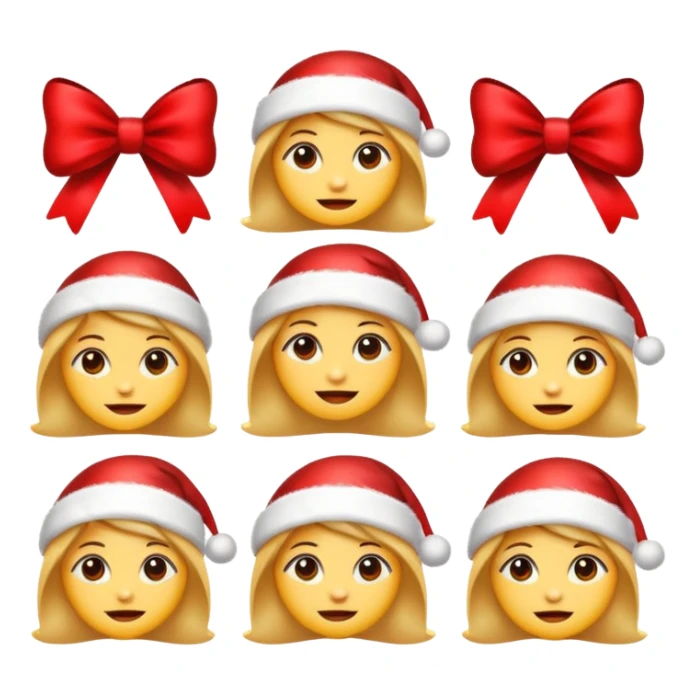 Create christmas emojis so that they will be cute and cool for gen z girls sticker