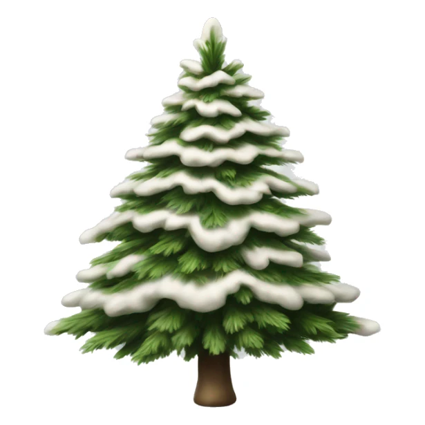 Realistic isolated off white fir christmas tree   sticker