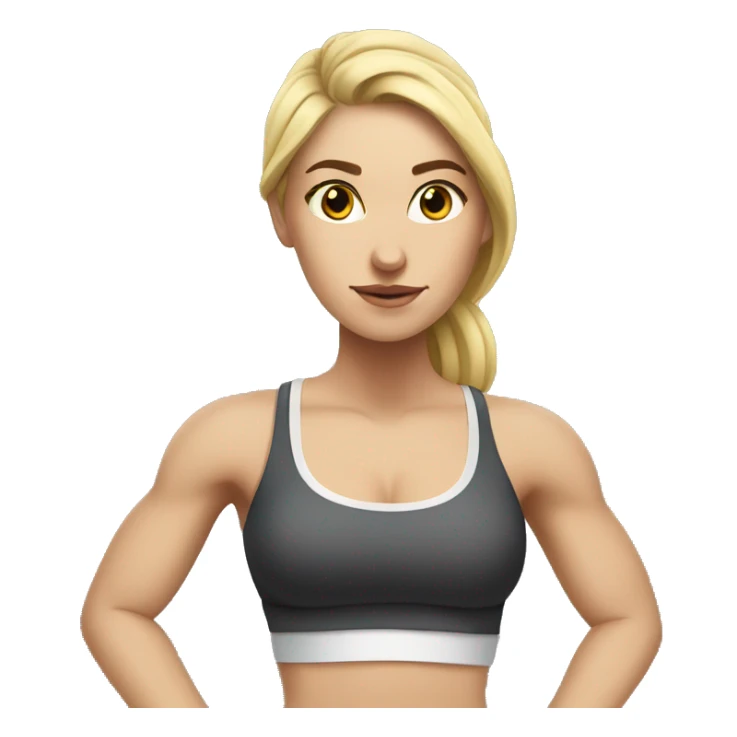 strong gorgeous white girl working out sticker