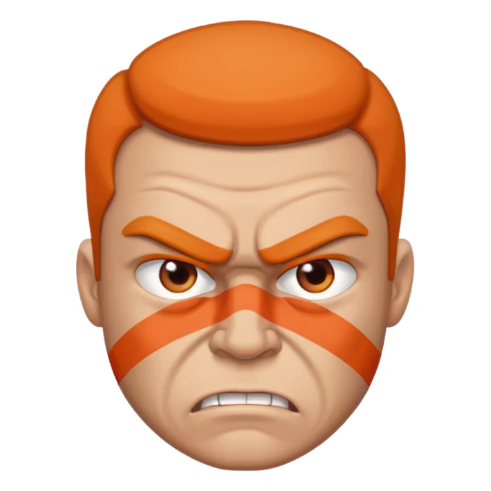 a man who is very angry at the dutch flag sticker