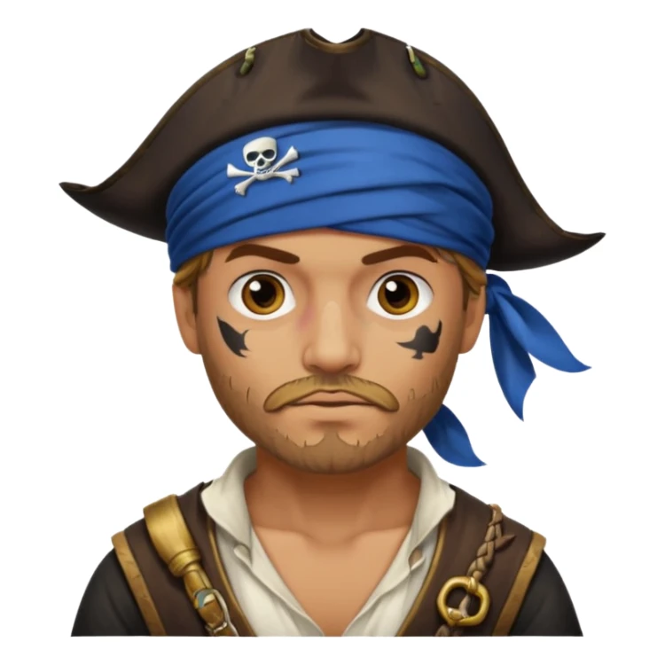 pirate with one eye sticker