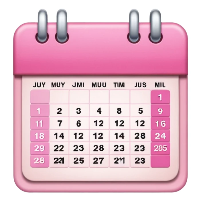 Change this calendar emoji 📆 to pink sticker