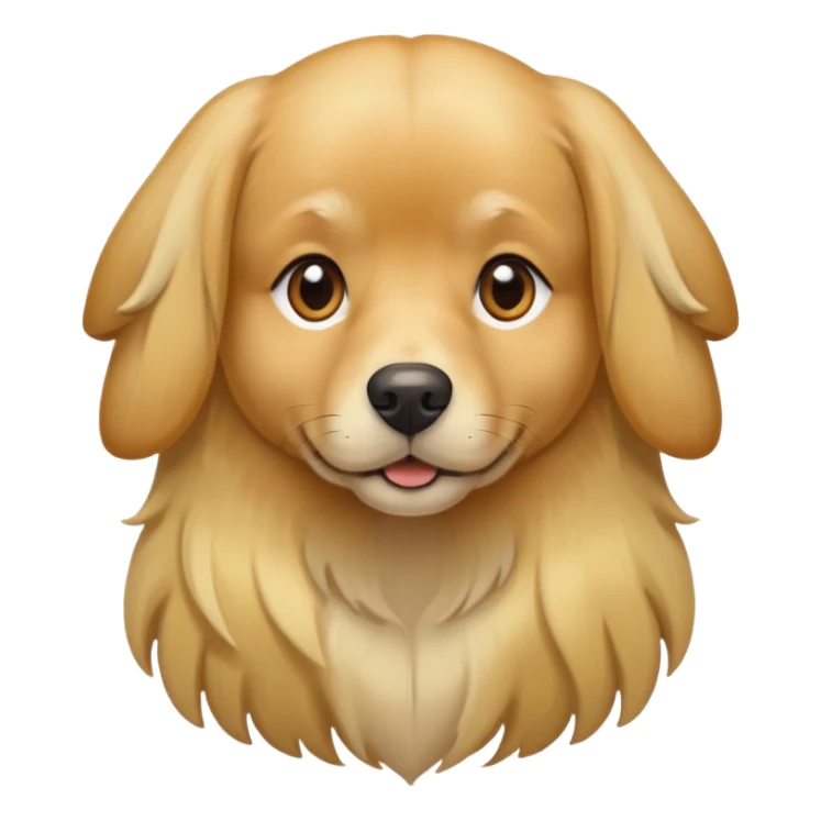 Blonde medium dog with golden locks with brown eyes sticker