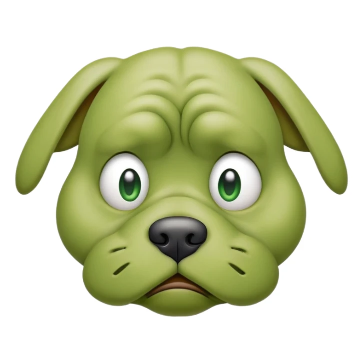 ugly green dog super super ugly sticker